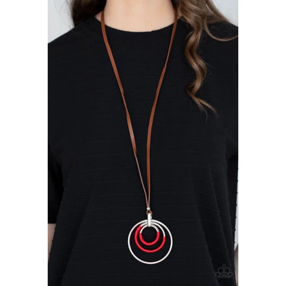 Hypnotic Happenings Red Necklace (358)